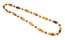 Vintage Caramel And Toffee Tone Givre Glass Beaded Short Length Necklace
