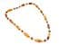 Vintage Caramel And Toffee Tone Givre Glass Beaded Short Length Necklace
