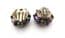 Vintage Carnival Glass Style Floral Design Clip On Earrings