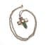 Vintage Celtic Cross Style Faux Gem Set Pendant And Necklace