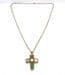 Vintage Celtic Cross Style Faux Gem Set Pendant And Necklace