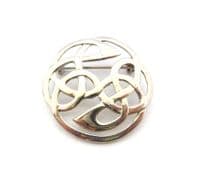 Vintage Celtic Knot Work Shield Style Brooch