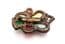 Vintage Celtic Scottish Abstract Style Brooch With Faux Gem Detailing