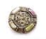 Vintage Celtic Scottish Cross Detailed Faux Gemstone Set Brooch
