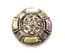 Vintage Celtic Scottish Cross Detailed Faux Gemstone Set Brooch