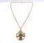 Vintage Celtic Scottish Cross Style Necklace With Faux Gemstones