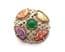 Vintage Celtic Scottish Lattice Work Detailed Faux Gemstone Set Brooch