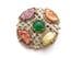 Vintage Celtic Scottish Lattice Work Detailed Faux Gemstone Set Brooch