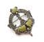 Vintage Celtic Scottish Penannular Style Brooch With Faux Connemara Marble Gemstones