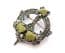 Vintage Celtic Scottish Penannular Style Brooch With Faux Connemara Marble Gemstones