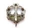 Vintage Celtic Scottish Penannular Style Brooch With Faux Connemara Marble Gemstones