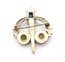 Vintage Celtic Scottish Penannular Style Brooch With Faux Gem Detailing