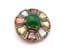 Vintage Celtic Scottish Shield Style Brooch With Mixed Faux Gem Detailing