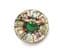 Vintage Celtic Scottish Shield Style Brooch With Mixed Faux Gem Detailing