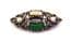 Vintage Celtic Scottish Style Brooch With Faux Gem Detailing And Triquetra Knot Work Detailing