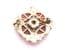Vintage Celtic Scottish Style Brooch With Red Faux Gem Detailing