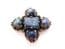 Vintage Celtic Scottish Style Faux Blue Gem Set Brooch