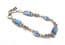 Vintage Celtic Scottish Style Faux Blue Moonstone Adjustable Length Bracelet By Miracle