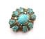 Vintage Celtic Scottish Style Faux Turquoise Set Brooch By Miracle