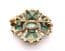 Vintage Celtic Scottish Style Faux Turquoise Set Brooch By Miracle
