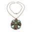 Vintage Celtic St Cuthberts Cross Design Faux Turquoise Set Necklace By Miracle