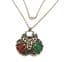 Vintage Celtic Style Faux Gem Set Pendant And Necklace