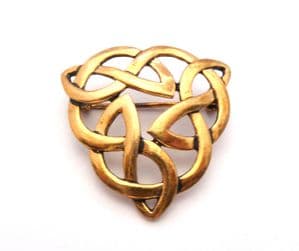 Vintage Celtic Triquetra Style Knot Work Design Brooch