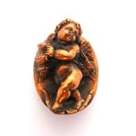 Vintage Cherub Putti Angel Style Raised 3D Design Brooch