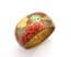 Vintage Chunky Enamel Floral Print Brass Bangle