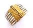 Vintage Chunky Mother Of Pearl And Brass Retro Boho Design Bangle