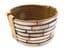 Vintage Chunky Mother Of Pearl And Brass Retro Boho Design Bangle