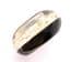 Vintage Chunky Mother Of Pearl Black And Clear Lucite Retro Design Bangle
