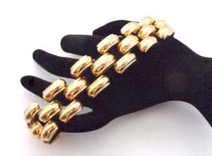 Vintage Chunky Panther Link Retro Style Bracelet