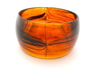 Vintage Chunky Root Beer Swirl  Design Retro Bangle