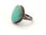 Vintage Chunky Turquoise And Sterling Silver Boho Style Ring