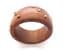 Vintage Chunky Wood And Brass Stud Retro Design Bangle