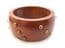 Vintage Chunky Wood And Brass Stud Retro Design Bangle