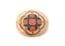 Vintage Cloisonne Enamel Art Deco Revival Style Abstract Design Brooch By Fish And Crown