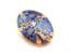 Vintage Cloisonne Enamel Blue And Pink Flower Design Brooch