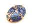 Vintage Cloisonne Enamel Blue And Pink Flower Design Brooch
