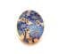 Vintage Cloisonne Enamel Blue And Pink Flower Design Brooch