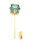 Vintage Cloisonne Enamel Blue Rose Flower Design Stick Pin