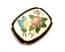 Vintage Cloisonne Enamel Butterfly And Flower Design Brooch