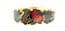 Vintage Cloisonne Enamel Butterfly And Flower Design Hinged Bracelet