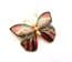 Vintage Cloisonne Enamel Butterfly Design Brooch