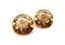 Vintage Cloisonne Enamel Floral Design Earrings