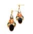 Vintage Cloisonne Enamel Floral Drop Design Earrings