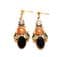 Vintage Cloisonne Enamel Floral Drop Design Earrings