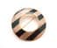 Vintage Cloisonne Enamel Large Striped Statement Design Retro Brooch