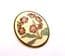 Vintage Cloisonne Enamel Primrose Flower Brooch By Fish And Crown